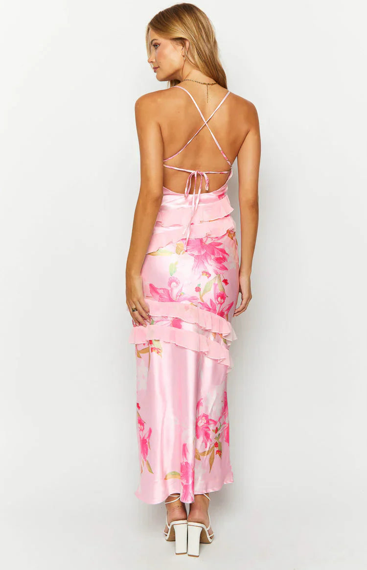 Floral Ruffle Dress - LOUVELLI