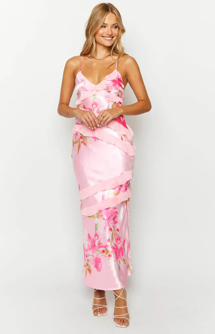 Floral Ruffle Dress - LOUVELLI